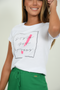 Camiseta Para Dama Chica Chic GB0053 Blanco